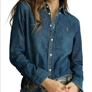 Polo Ralph Lauren Custom Fit Denim Shirt. Women.